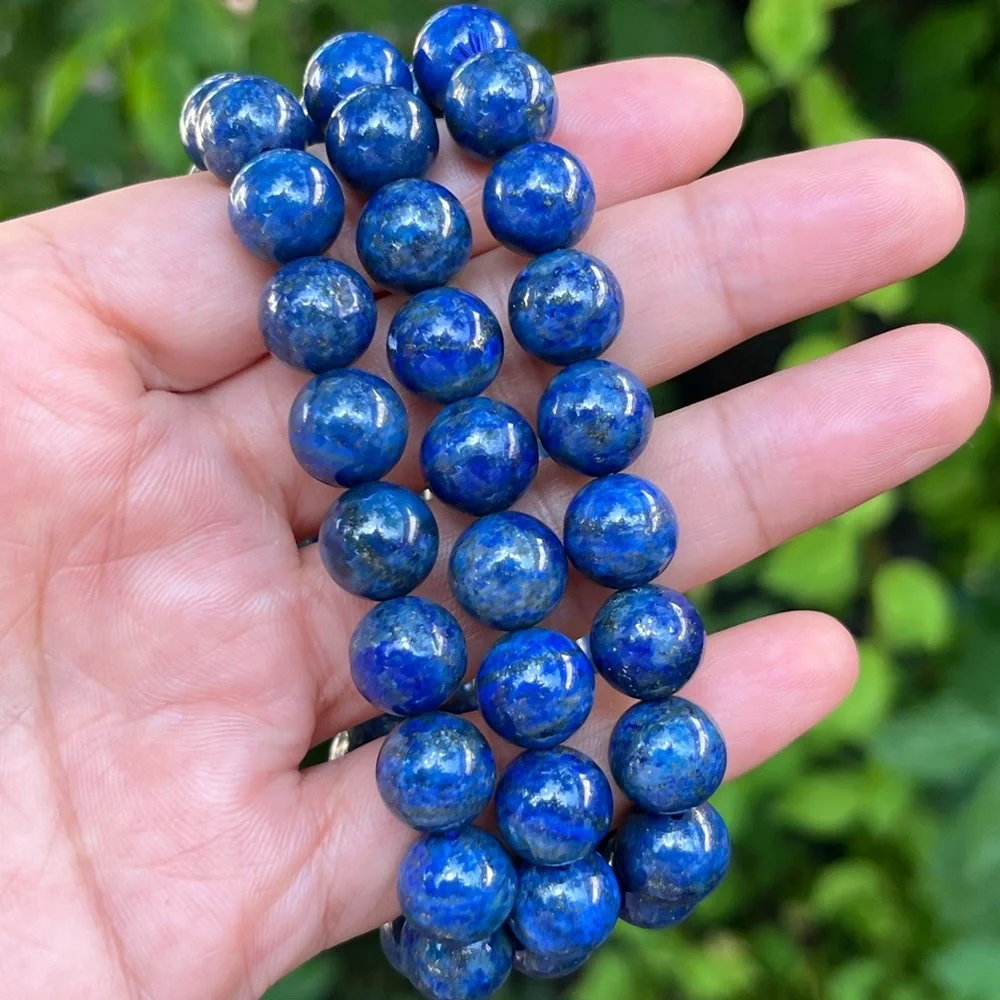 10.5mm stretchable lapis lazuli bracelet‎